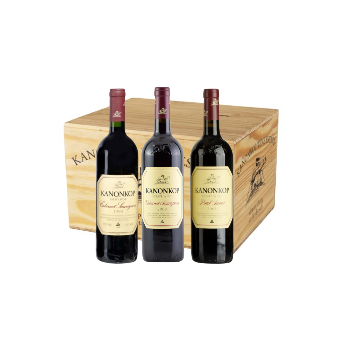 Kanonkop Wooden Box set