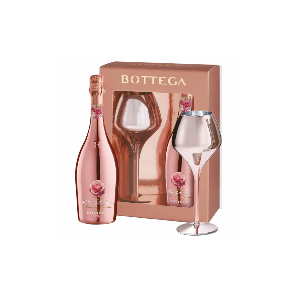 Bottega Rose Gold Moscato (Gift box with glass)