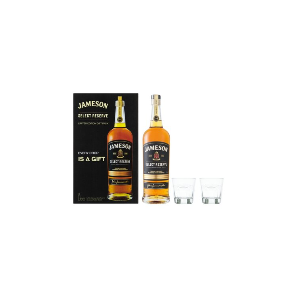 Jameson Select Reserve with Limited Edition (Gift pack with 2 glasses)