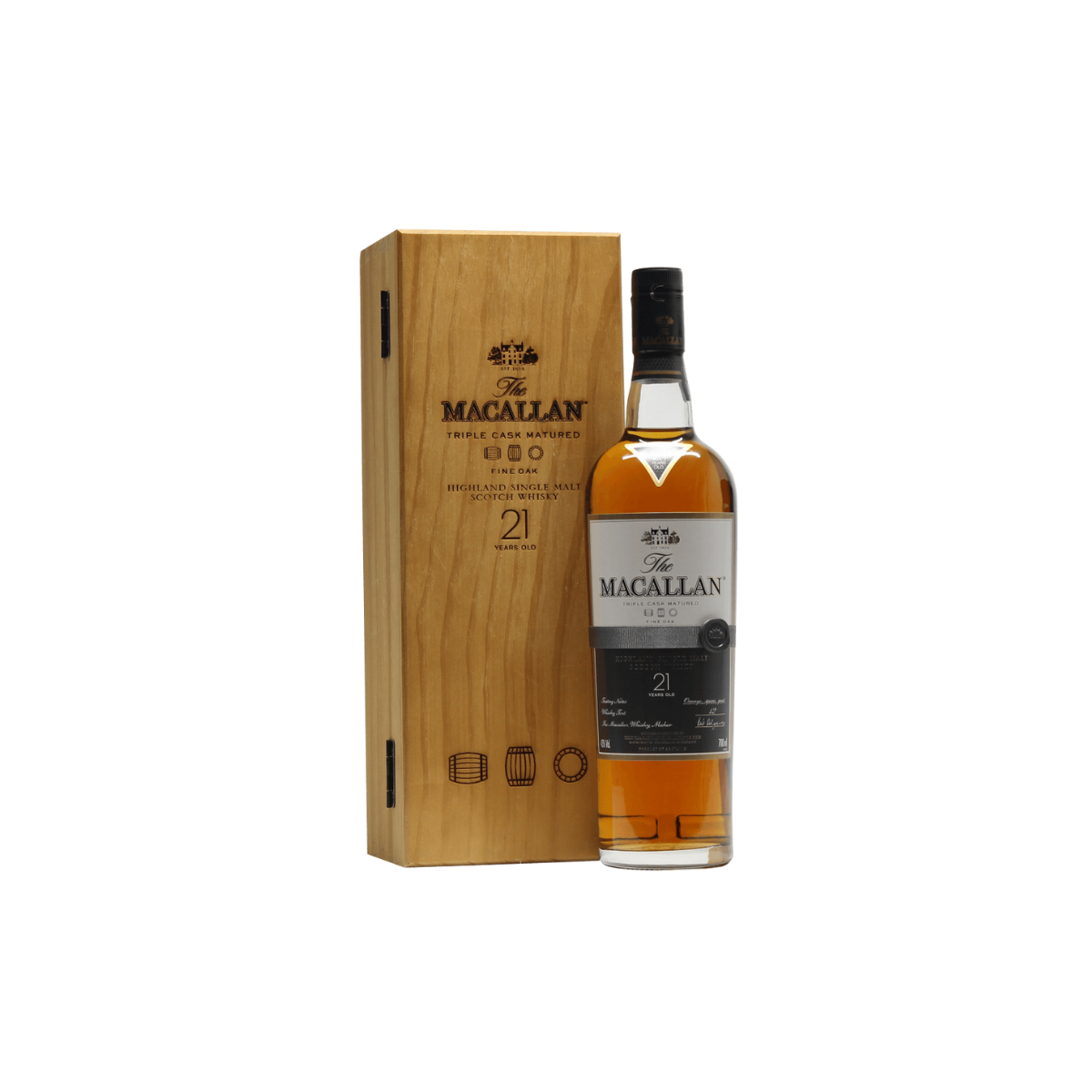 Macallan Fine Oak 21 year old (wooden box)
