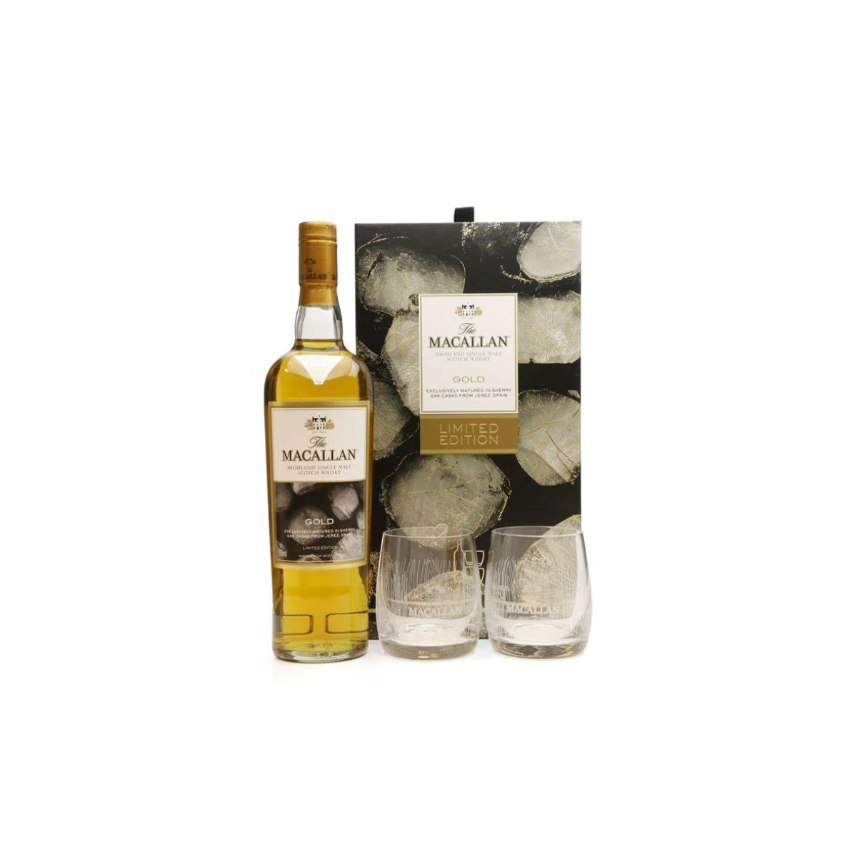 Macallan Gold Edition with 2 glasses