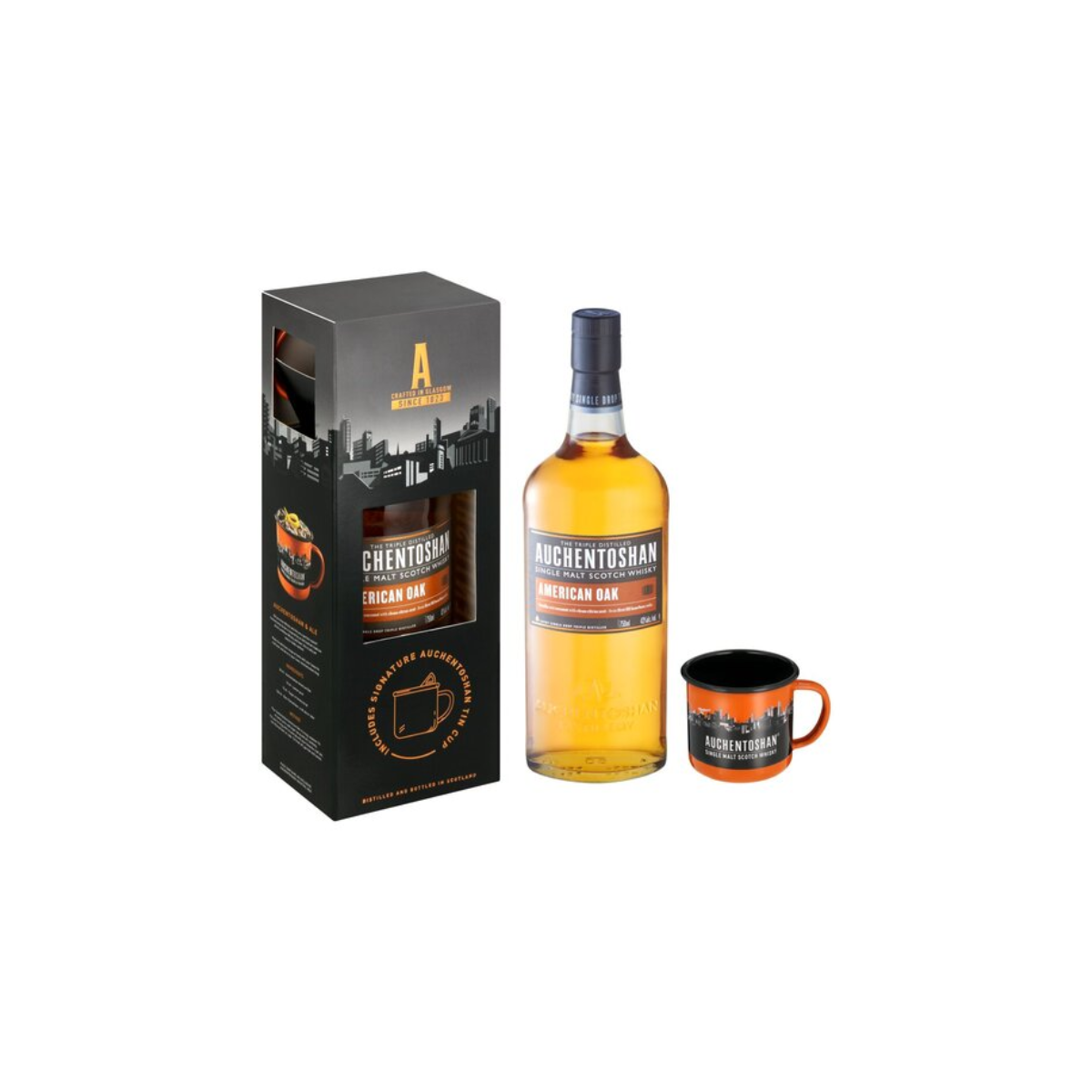 Auchentoshan American Oak and Tin cup gift