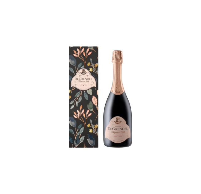 De Grendel Proposal Hill Cap Classique Brut Rosé 2022 (gift box)