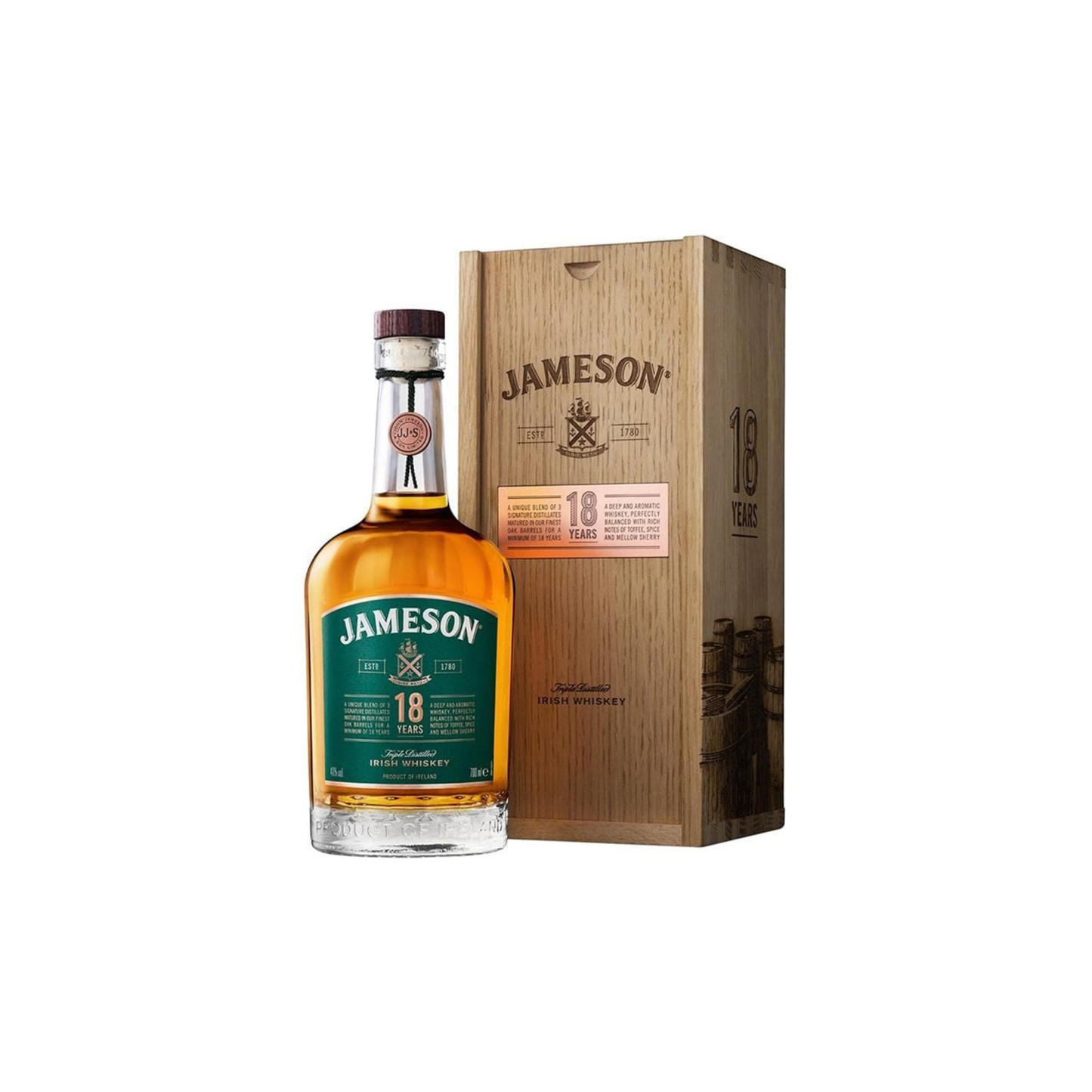Jameson 18 Year Old (limited edition wooden box package)