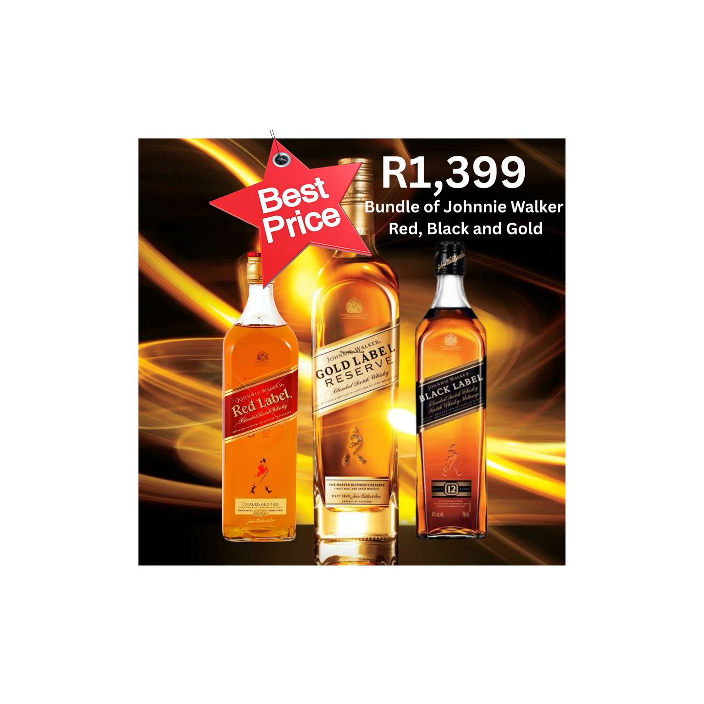 Johnnie Walker: Red, Black and Gold (Bundle Offer)