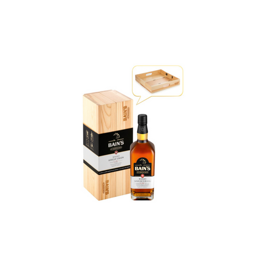 Bain's Single Grain with wooden serving tray