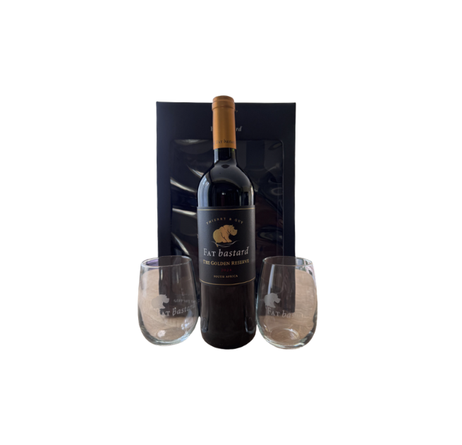 Fat Bastard The Golden Reserve 2024 (gift pack with 2 glasses)