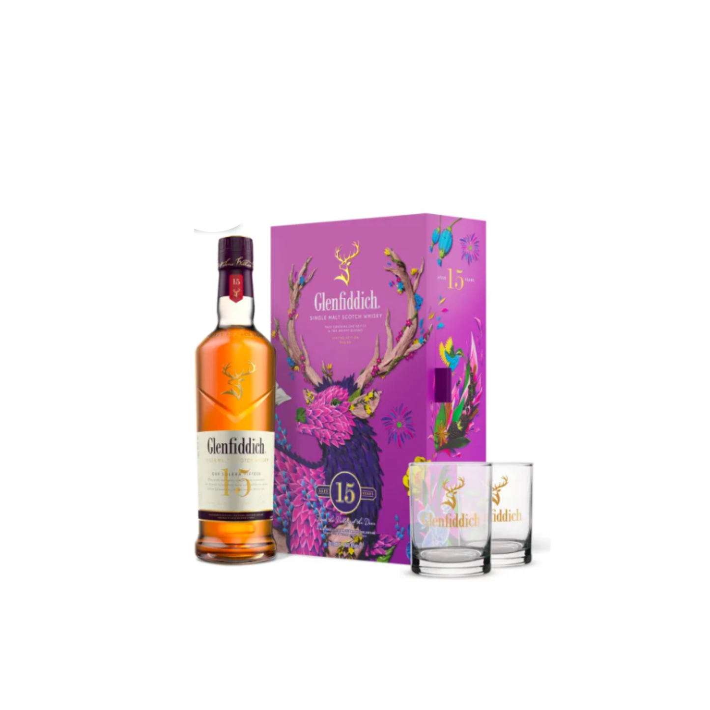 Glenfiddich 15 year old (2 glass set) (Chinese Lunar Edition)