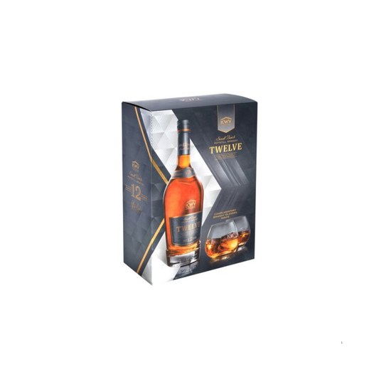 KWV 12 Year Old Brandy with 2 Glasses
